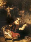 Rembrandt van rijn, The Sacred Family with angeles